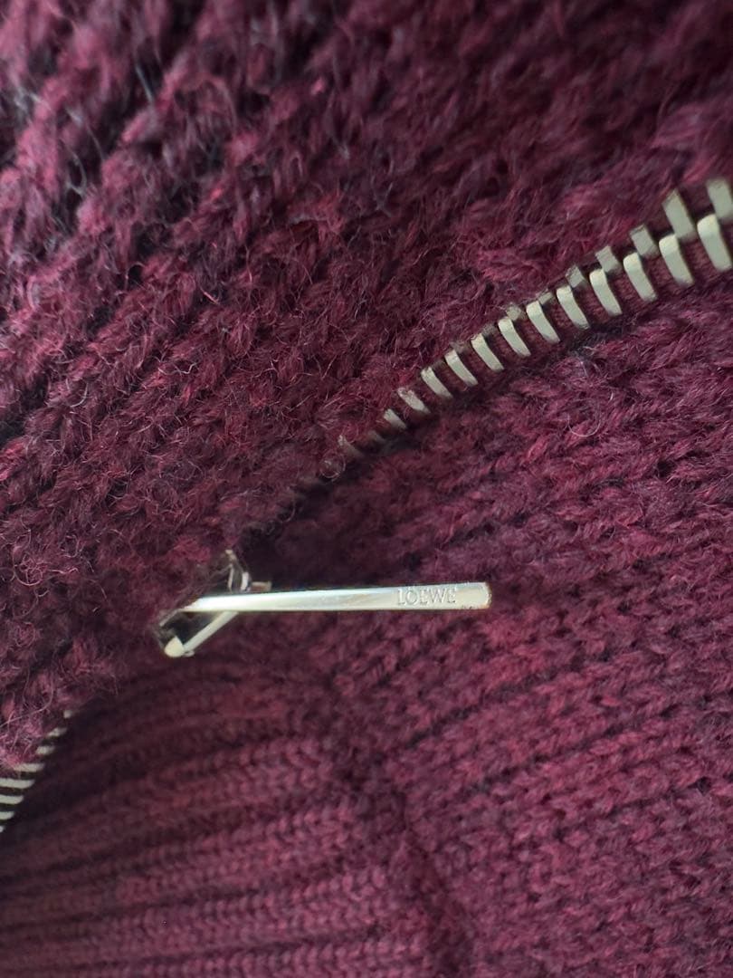 【美品】LOEWE HALF-ZIP ANAGRAM WOOL PULLOVER