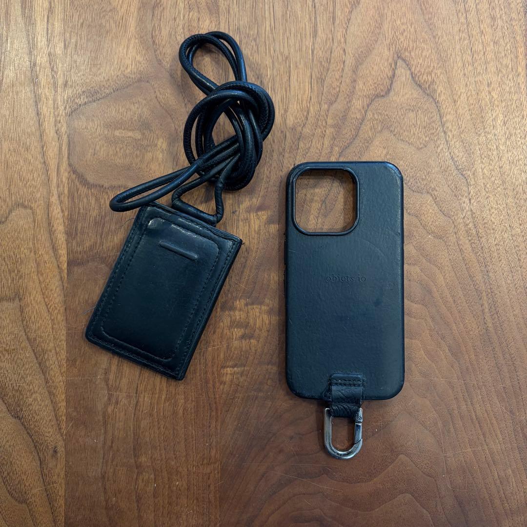 objcts.ioレザーストラップ + iPhone 15 Pro用 ケース