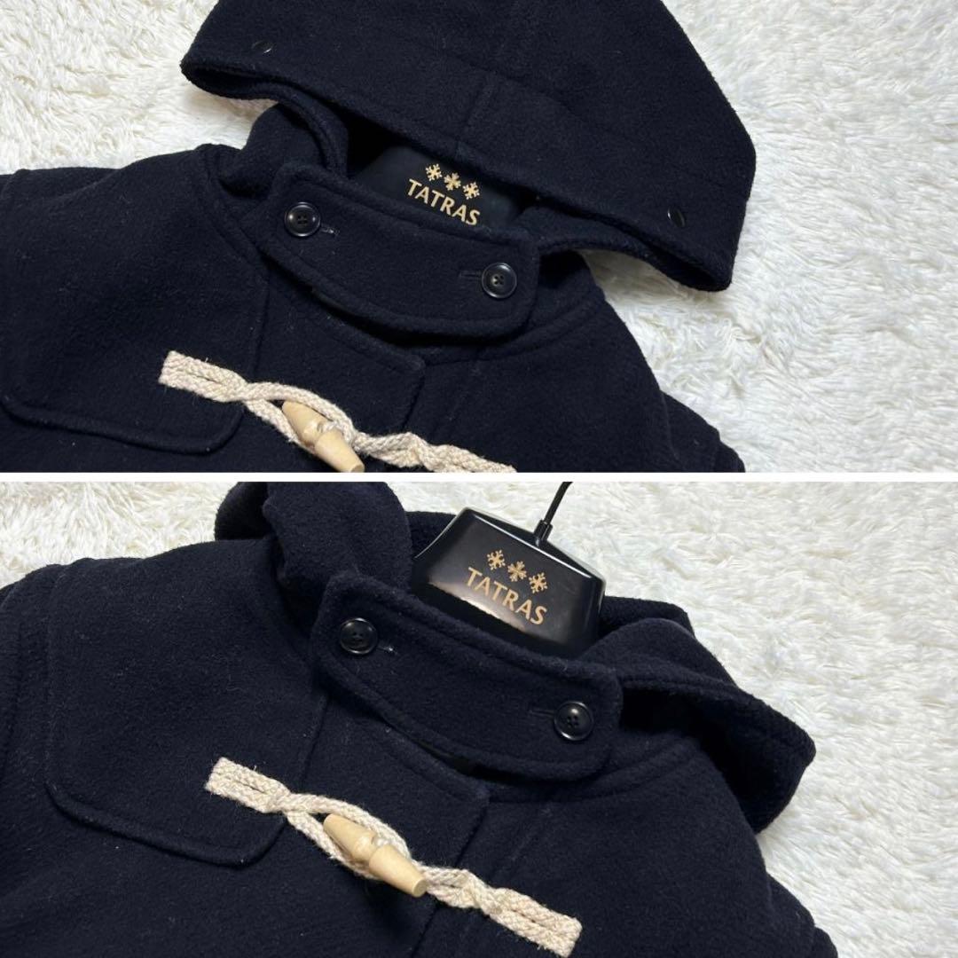 BEAMS BOY メルトンロングダッフルコート ネイビー