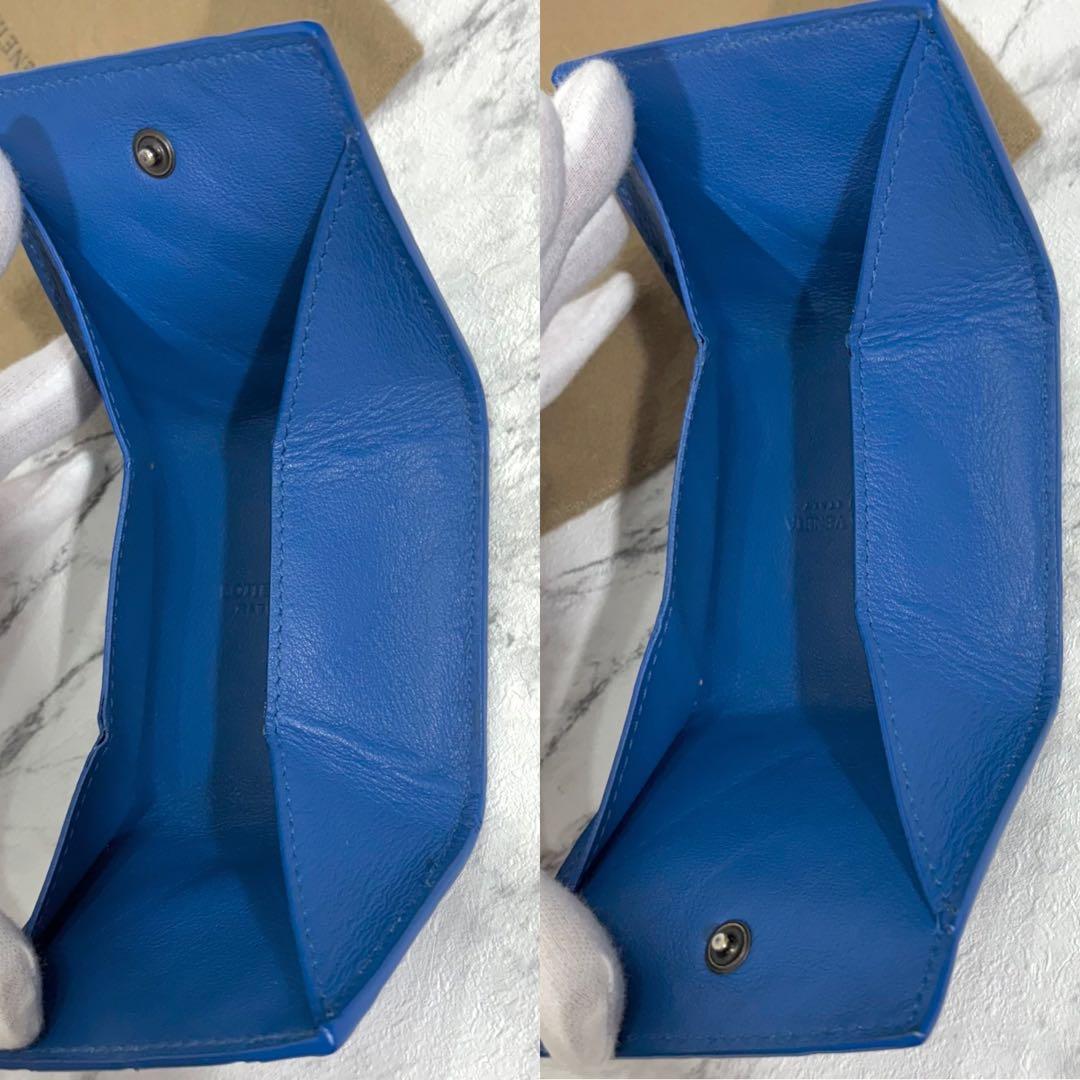 ボッテガヴェネタ ケース マキシ ブルー イントレチャート 小銭入れ