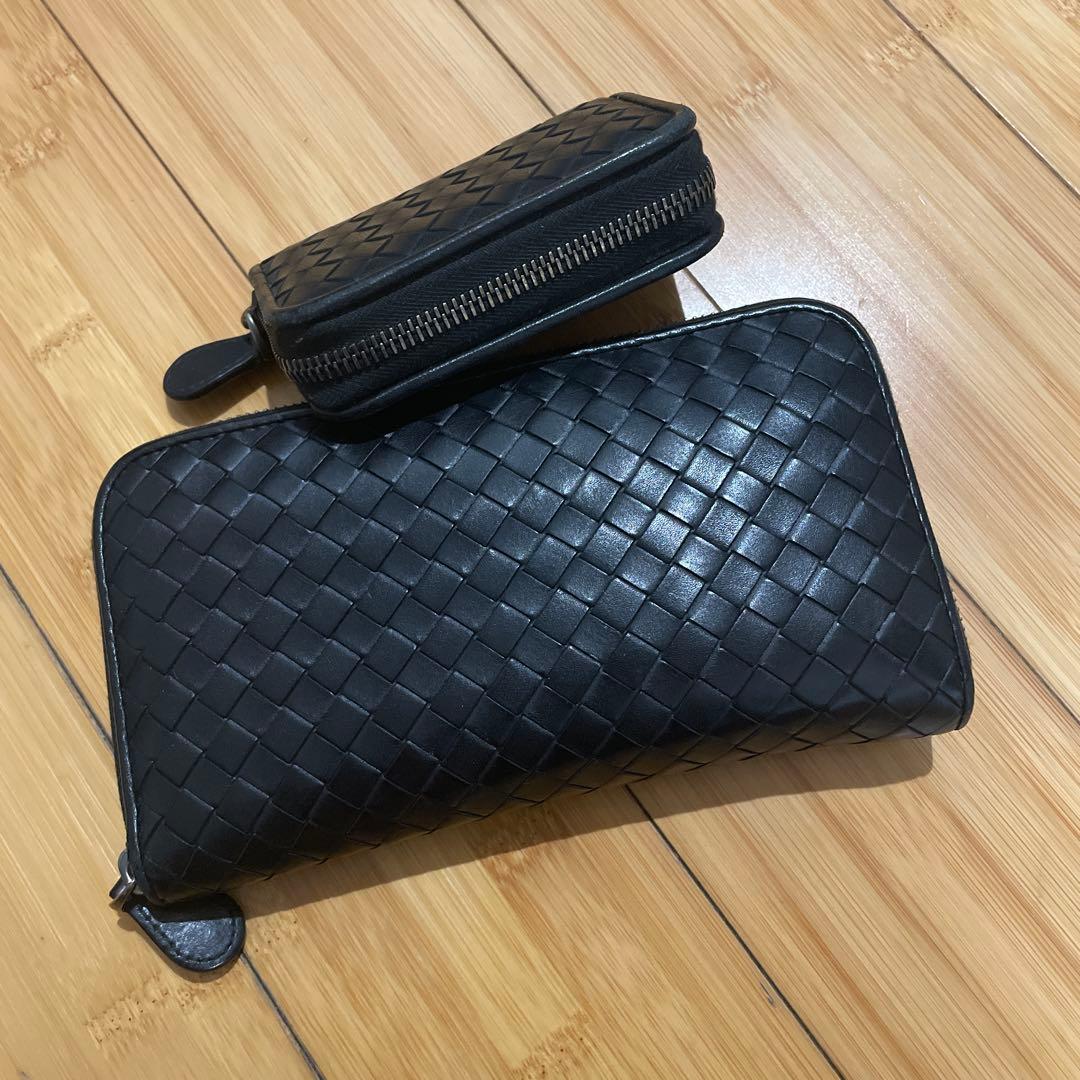 ボッテガヴェネタ、長財布、ケース、黒