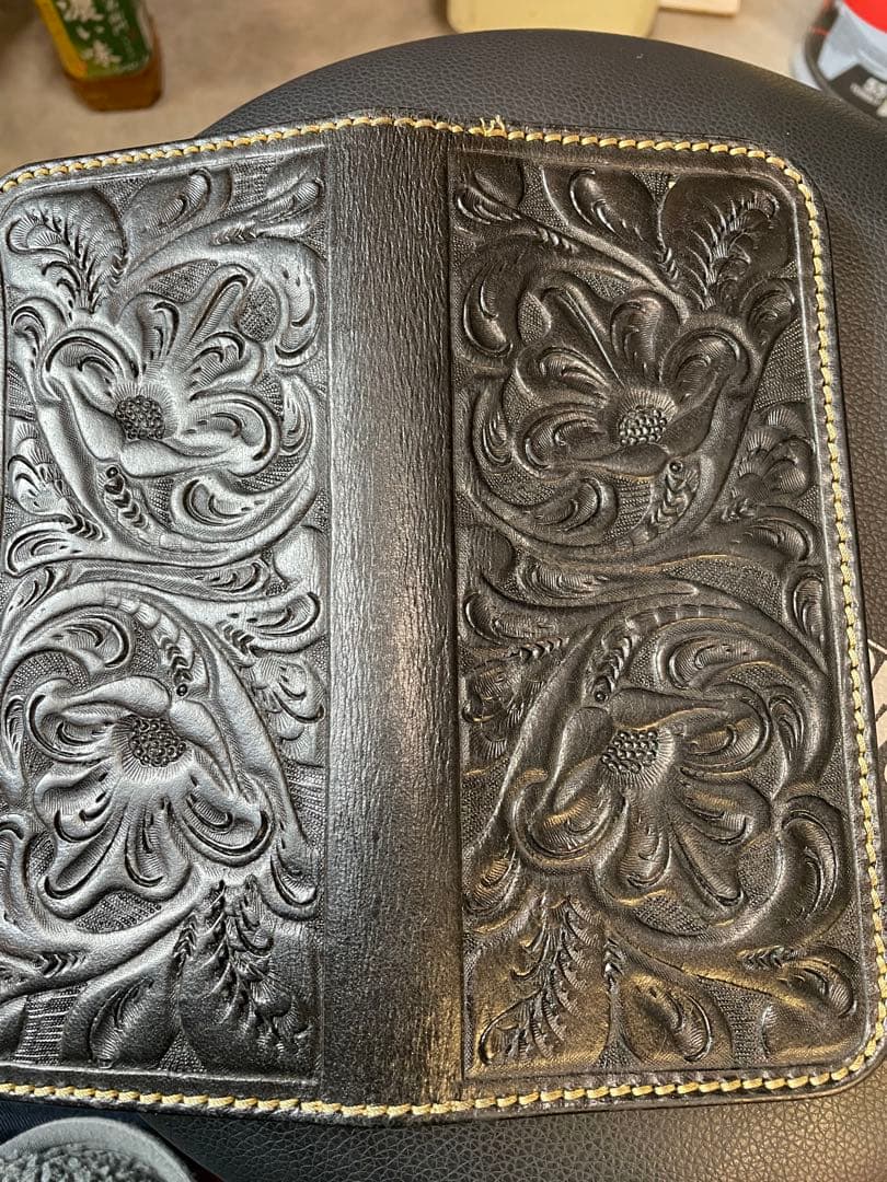 SAADレザー　長財布　ブラック