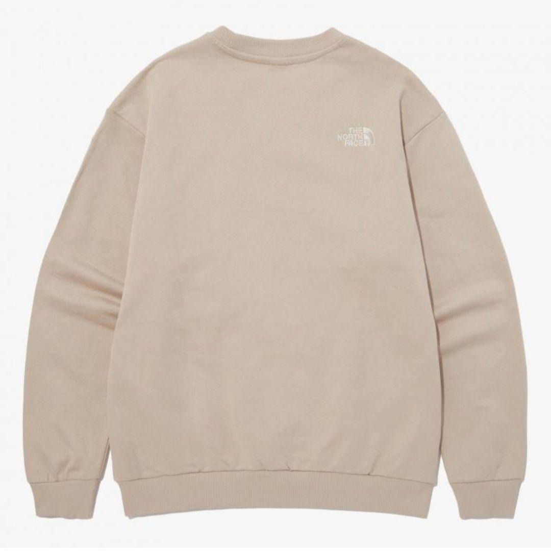ノースフェイス　 スウェット トレーナー L 韓国　ベージュ　ブラウン　メンズ