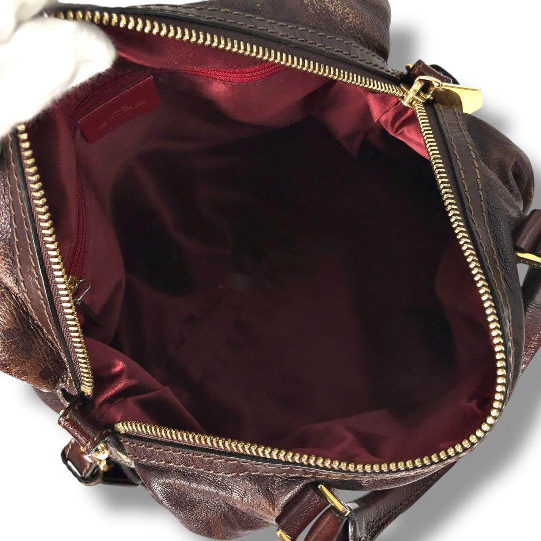 【美品】ETRO　エトロ　ボストンバッグ　2WAY ショルダー　ペイズリー　金具