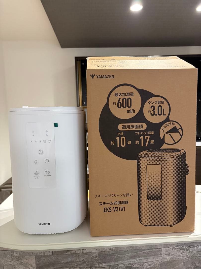 スチーム式加湿器 EKS-V31(W) 山善