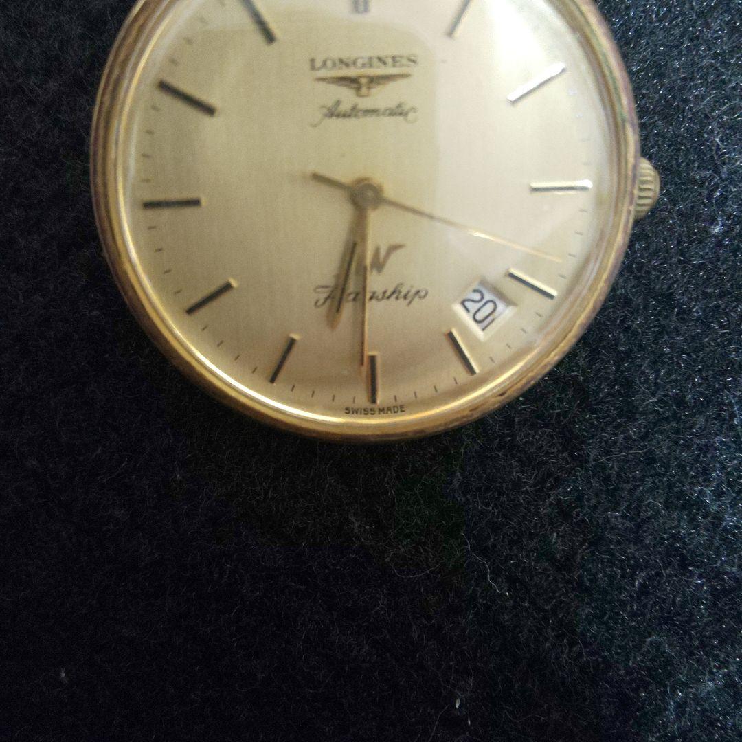 不動品　希少LONGINESロンジン 腕時計 文字盤ゴールド　ケース付き
