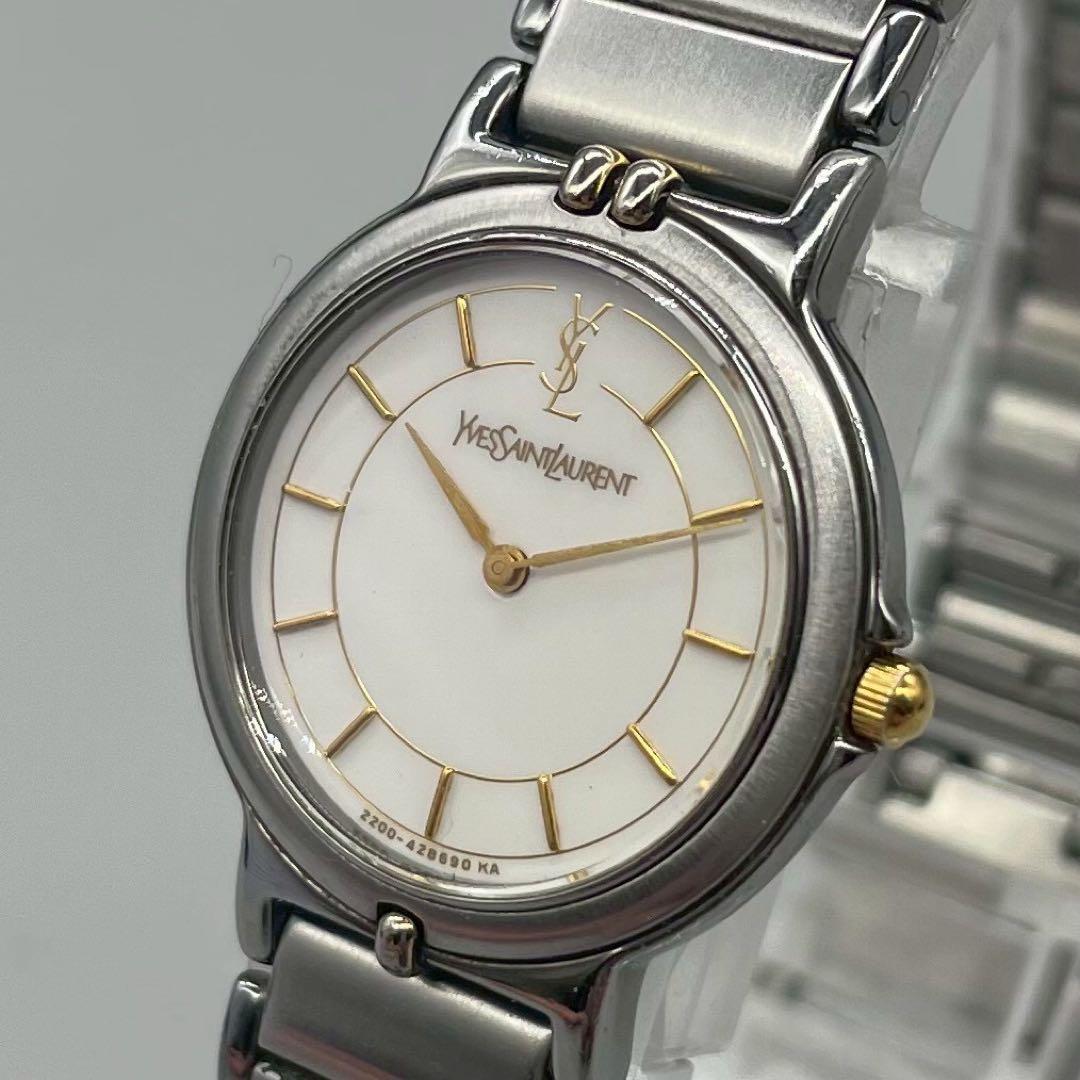 新品電池✨️Yves Saint Laurent 腕時計 クオーツ シルバー