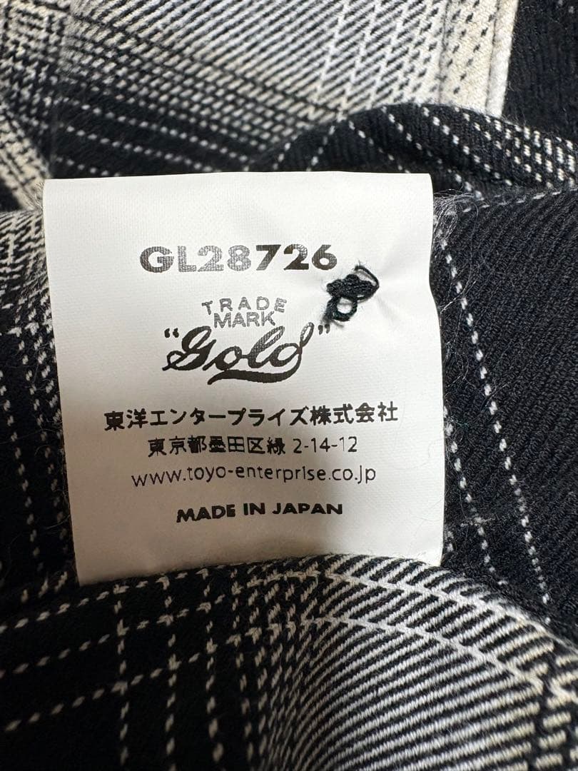 東洋gold HEAVY NEL CHECK SHIRT M