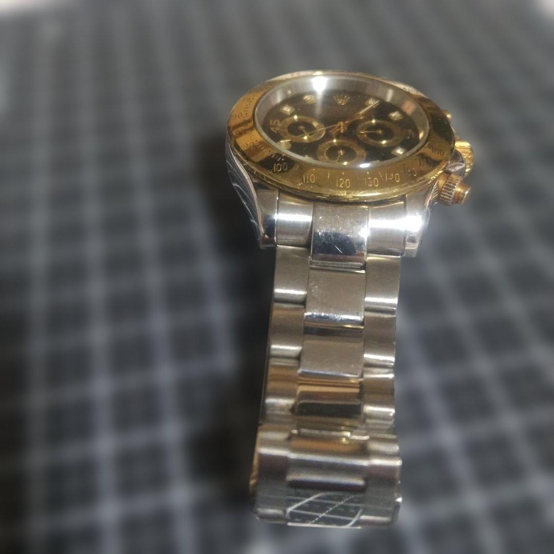 ☆クロノグラフ自動巻き 腕時計 金色と銀色ちょい年代物かな？♢