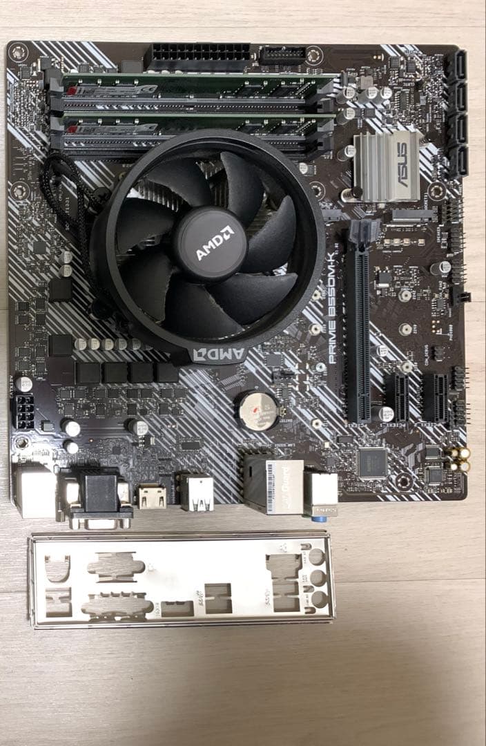 Ryzen 4750g + b550m + ddr4 8GBx2 セット