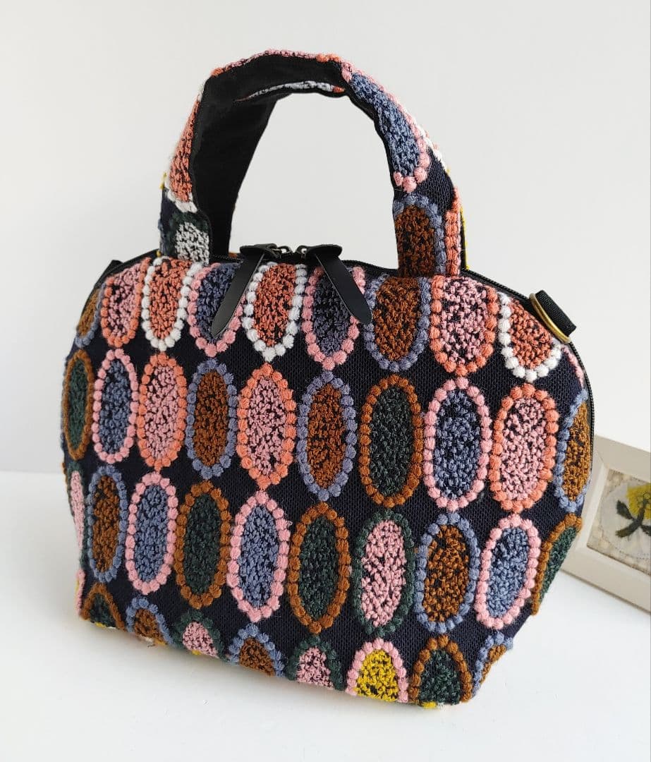 ミナペルホネン 超レア ピンクミッスク ミニサイズファスナーバッグ②