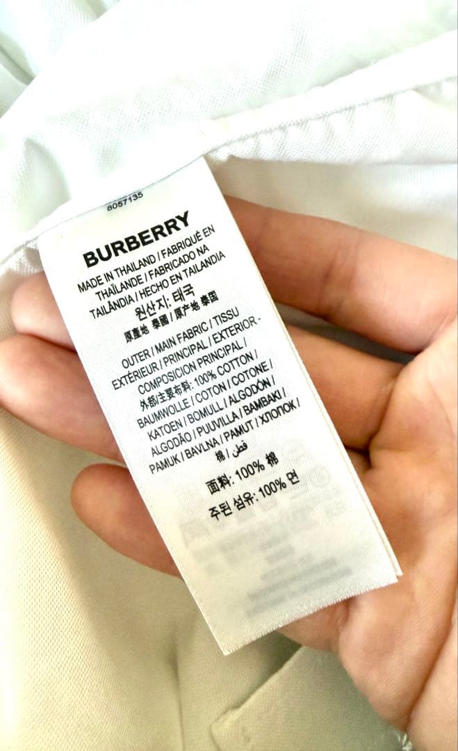 BURBERRY ホワイト シャツ ポケット付き