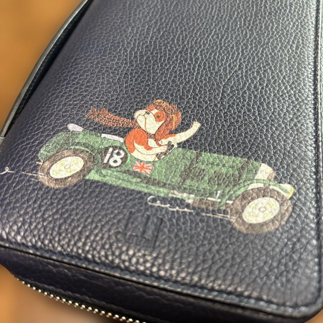 dunhill ダンヒル ボストンブルドッグ オーガナイザー 財布 紺色 レザー
