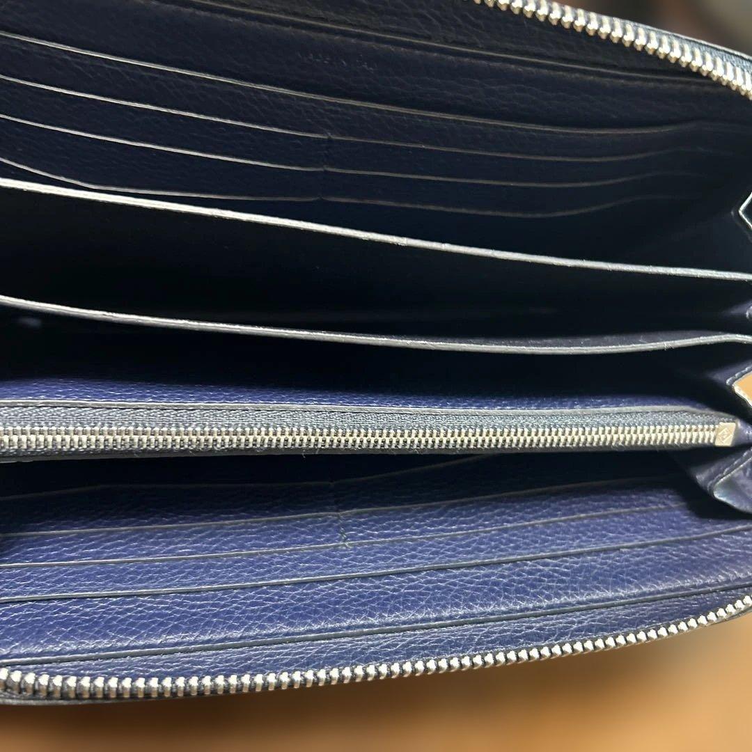 dunhill ダンヒル ボストンブルドッグ オーガナイザー 財布 紺色 レザー