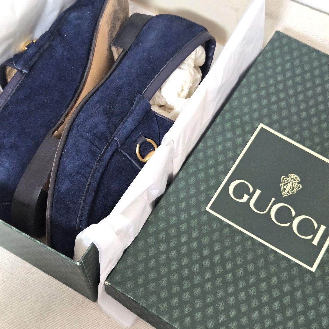 【状態良】GUCCI ホースビットスエードローファー　グッチローファー