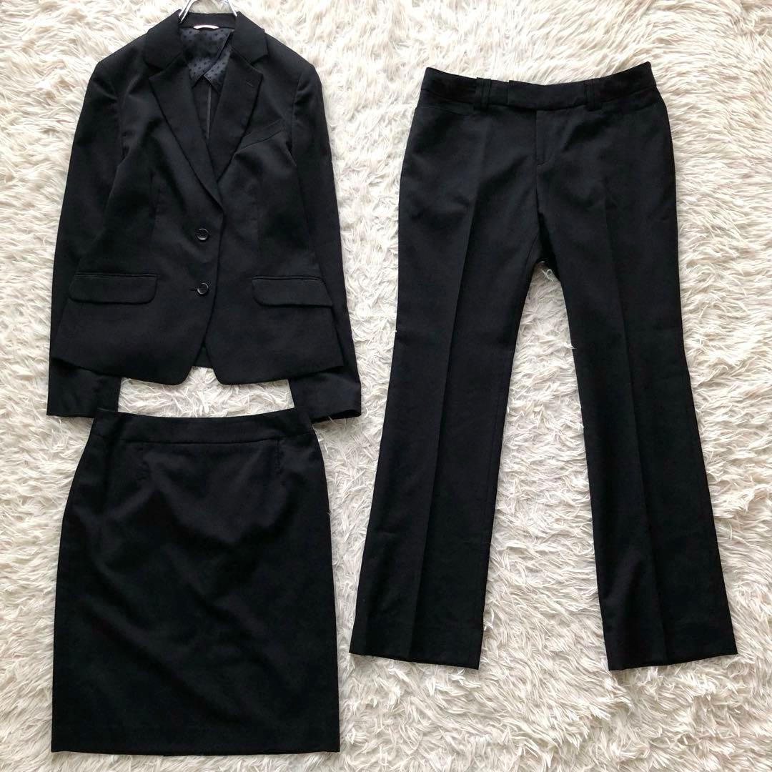 【近年 極美品 ３点セット 】エヌラインプレシャス　スーツ　黒　L ストレッチ