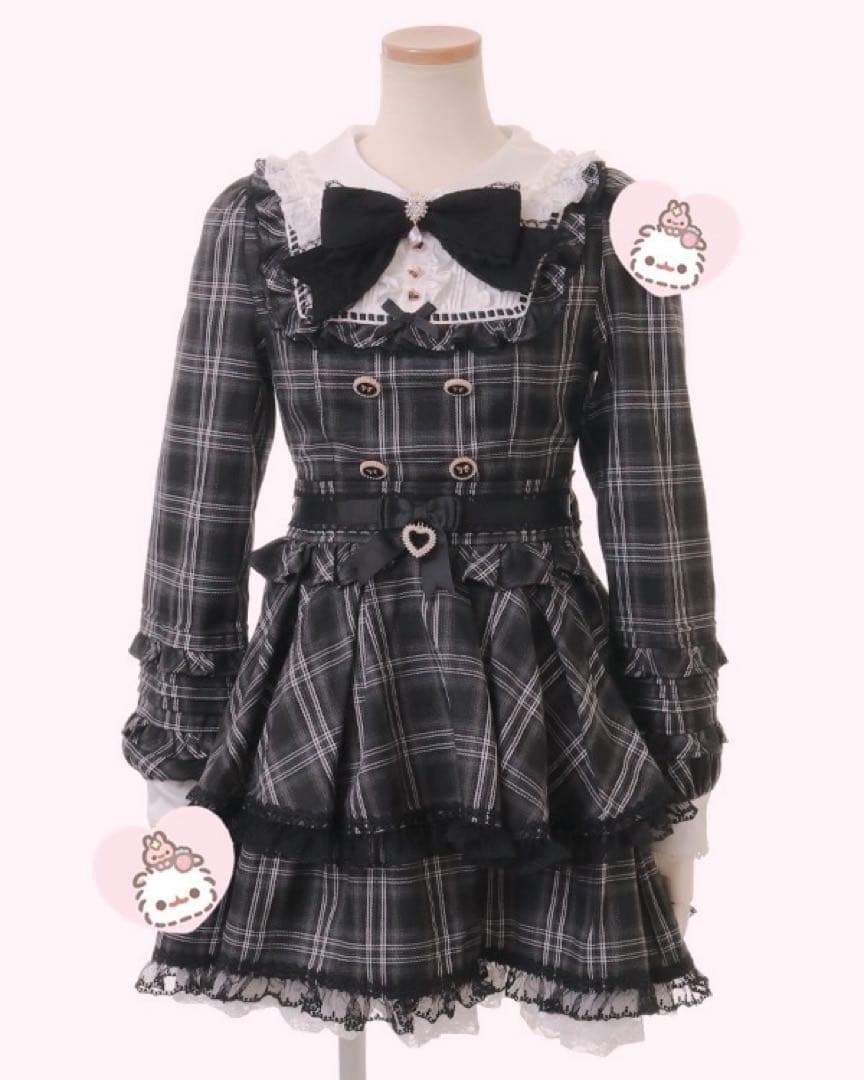 S.u.u♡LIZLISA スピンドルヨークティアードワンピース