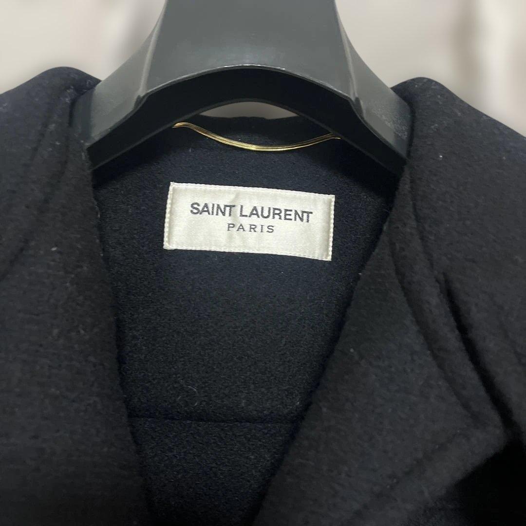 値下げ ＊ サンローラン ＊ 黒 ダッフルコート フード付き