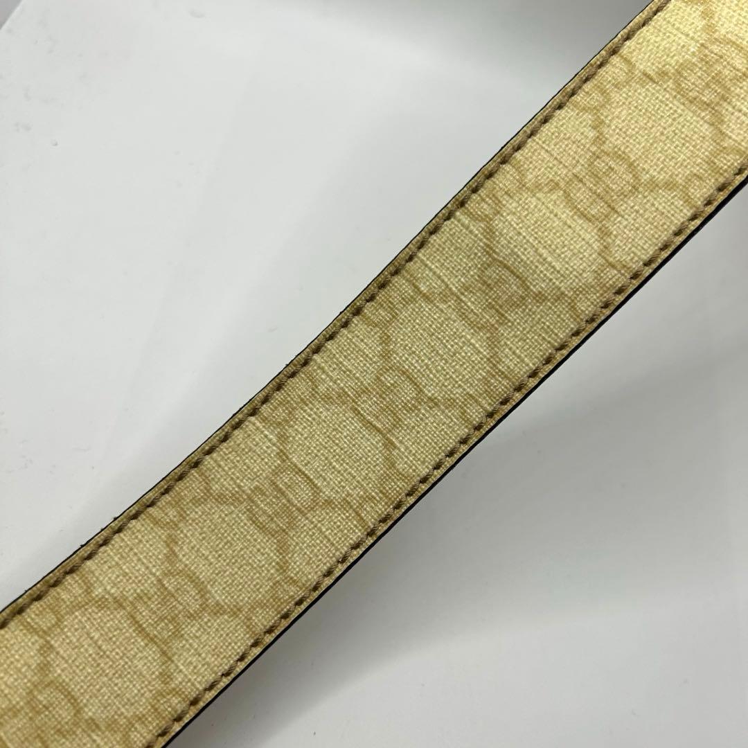 GUCCI GG金具　インターロッキング　ベルト　ロゴ総柄　レザー　114876