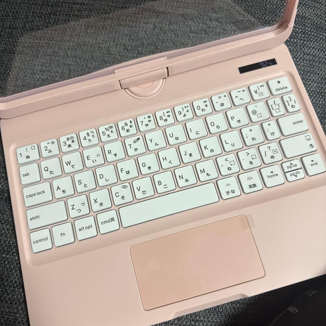 iPad用 ピンク キーボードケース クリアカバー