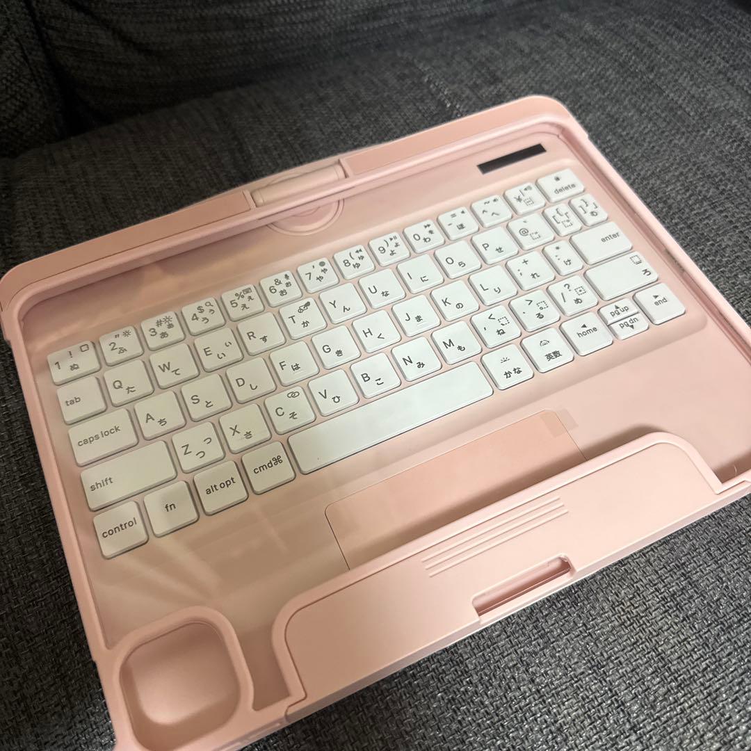 iPad用 ピンク キーボードケース クリアカバー