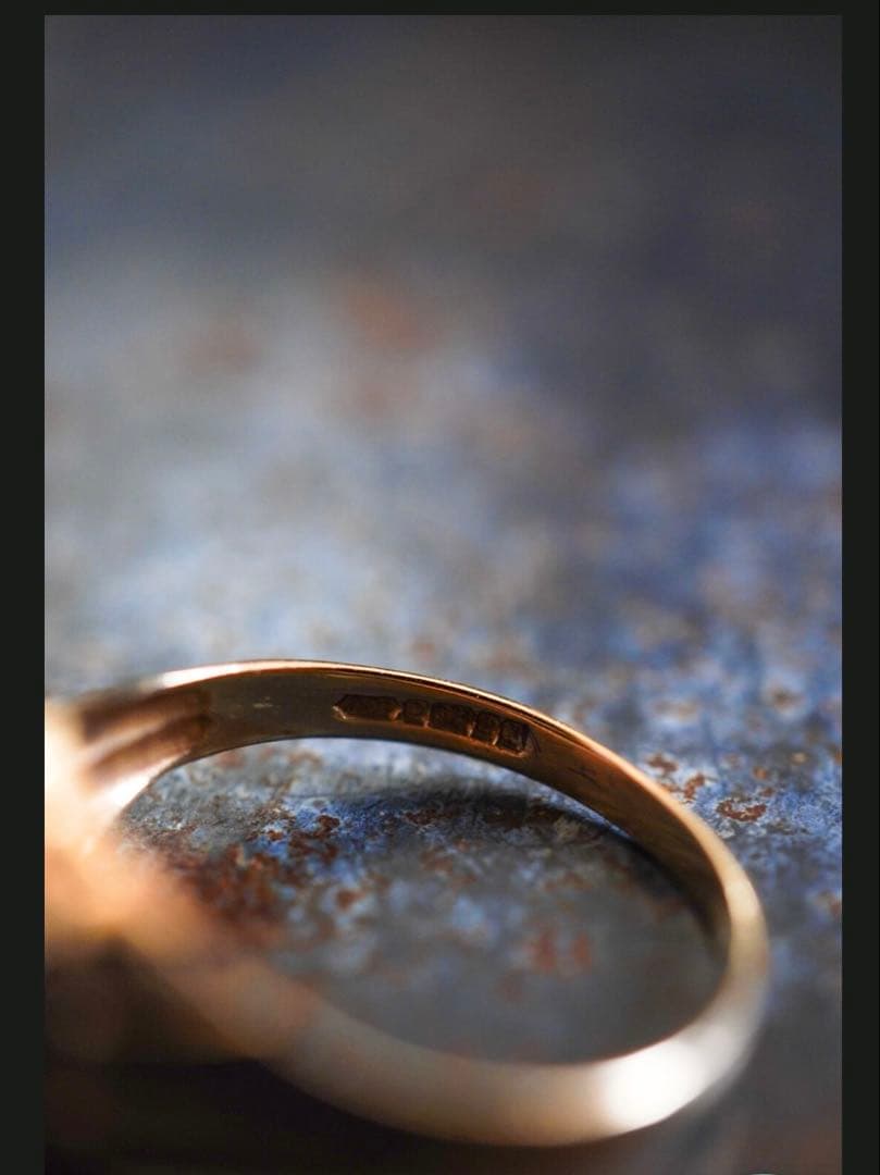 アクセサリー U.K. VINTAGE 9ct Yellow Gold Signet Ring