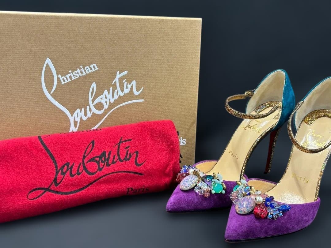 ☆ビジュー付☆ルブタン ハイヒール ピンヒール 35 パンプス