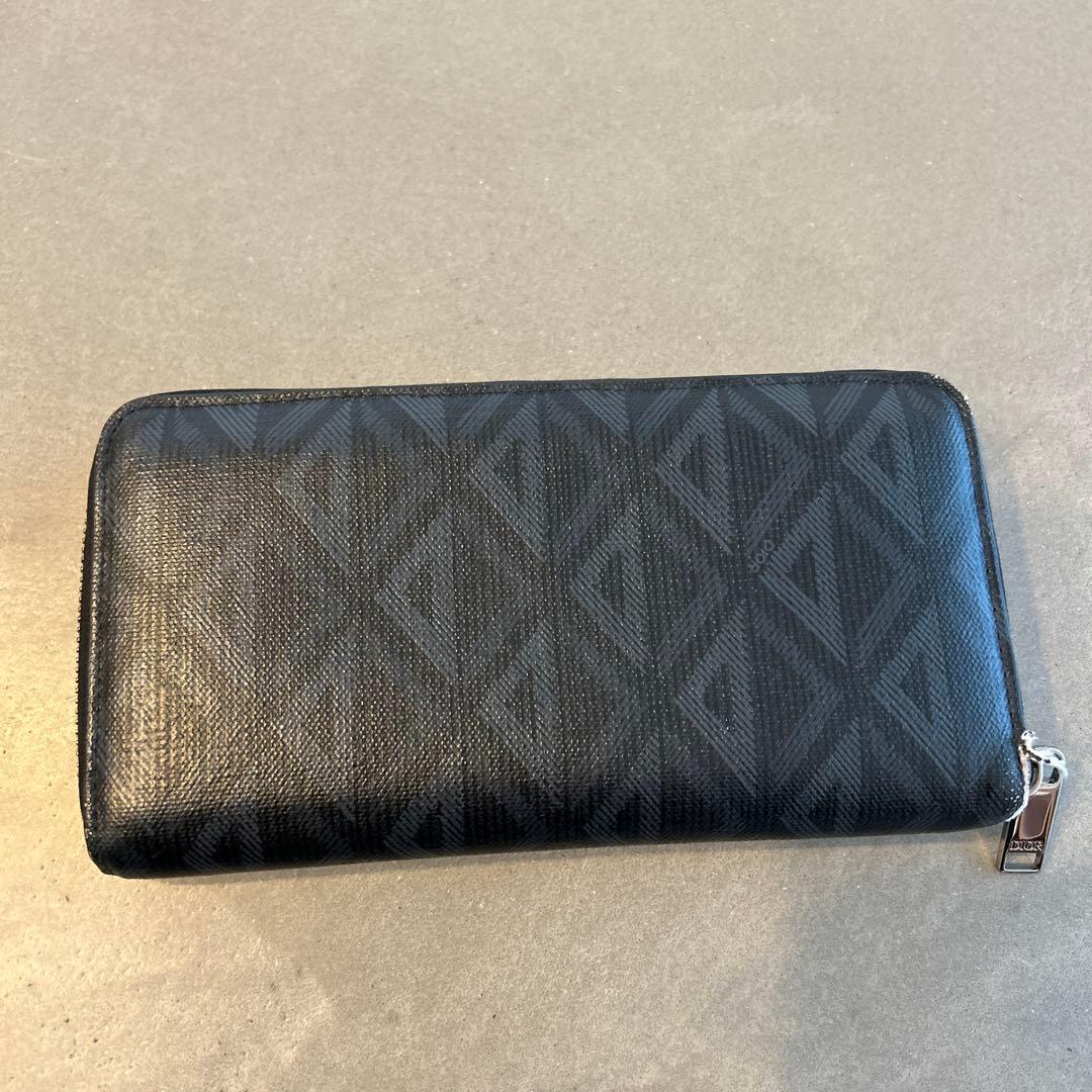 Dior ブラック ダイヤモンドパターン 長財布