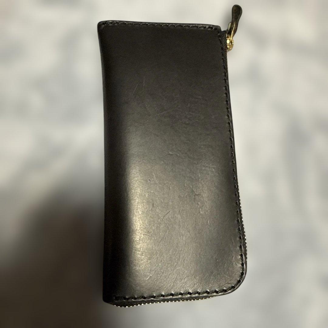 HERZ ALL 本革L字ファスナーブラック