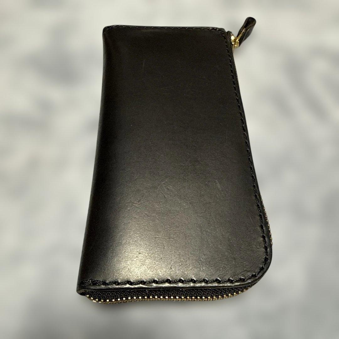 HERZ ALL 本革L字ファスナーブラック