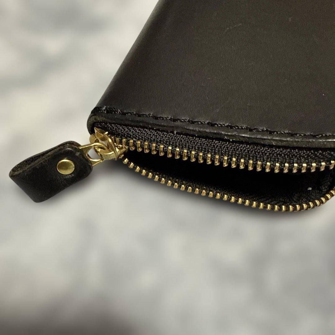 HERZ ALL 本革L字ファスナーブラック