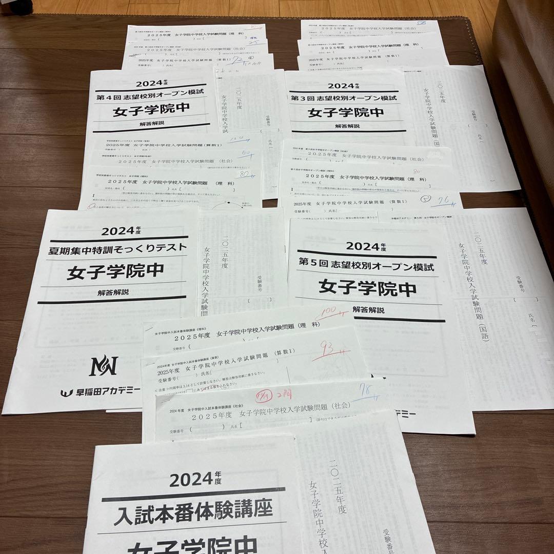 NN女子学院中 志望校別オープン模試 5回分　2024年