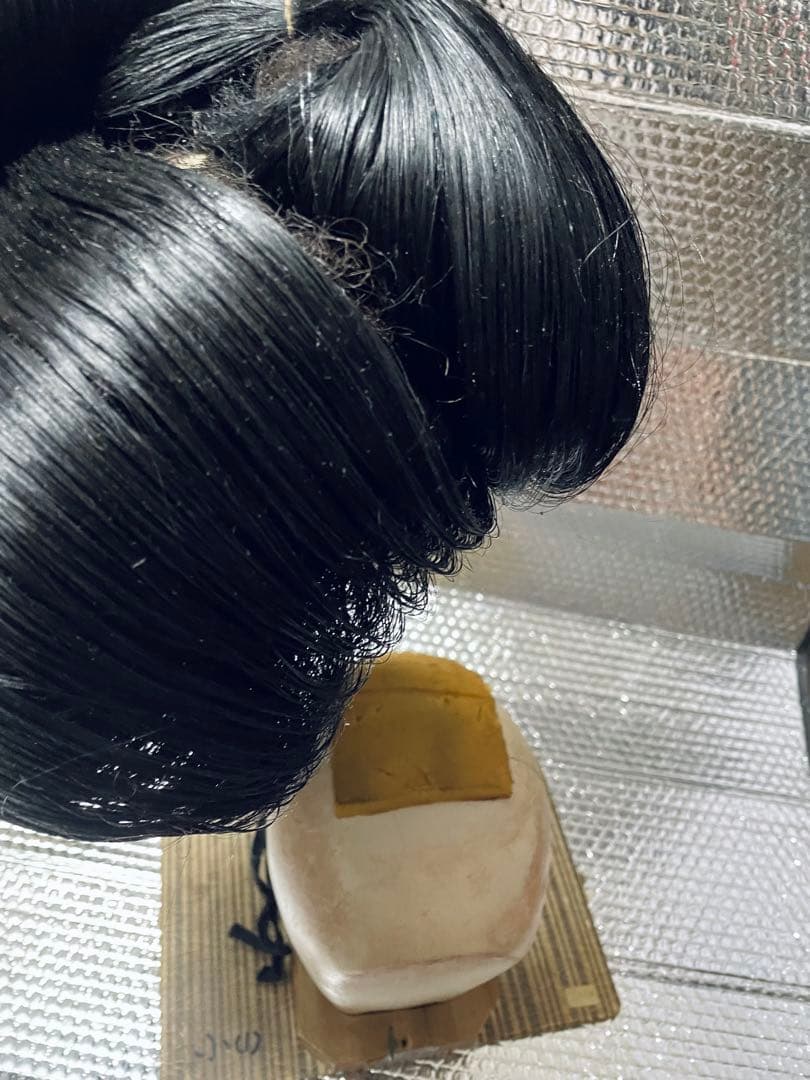 人毛BLACK 日本髪ウィッグ Sサイズ（中サイズ）