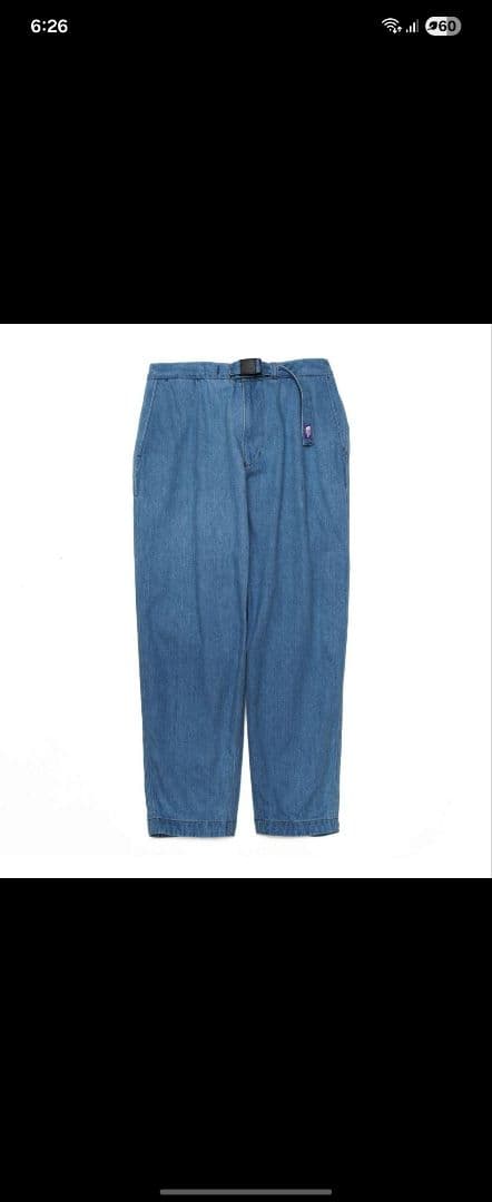 ザノースフェイスパープルレーベル デニムワイドテーパードパンツ 36インチ XL