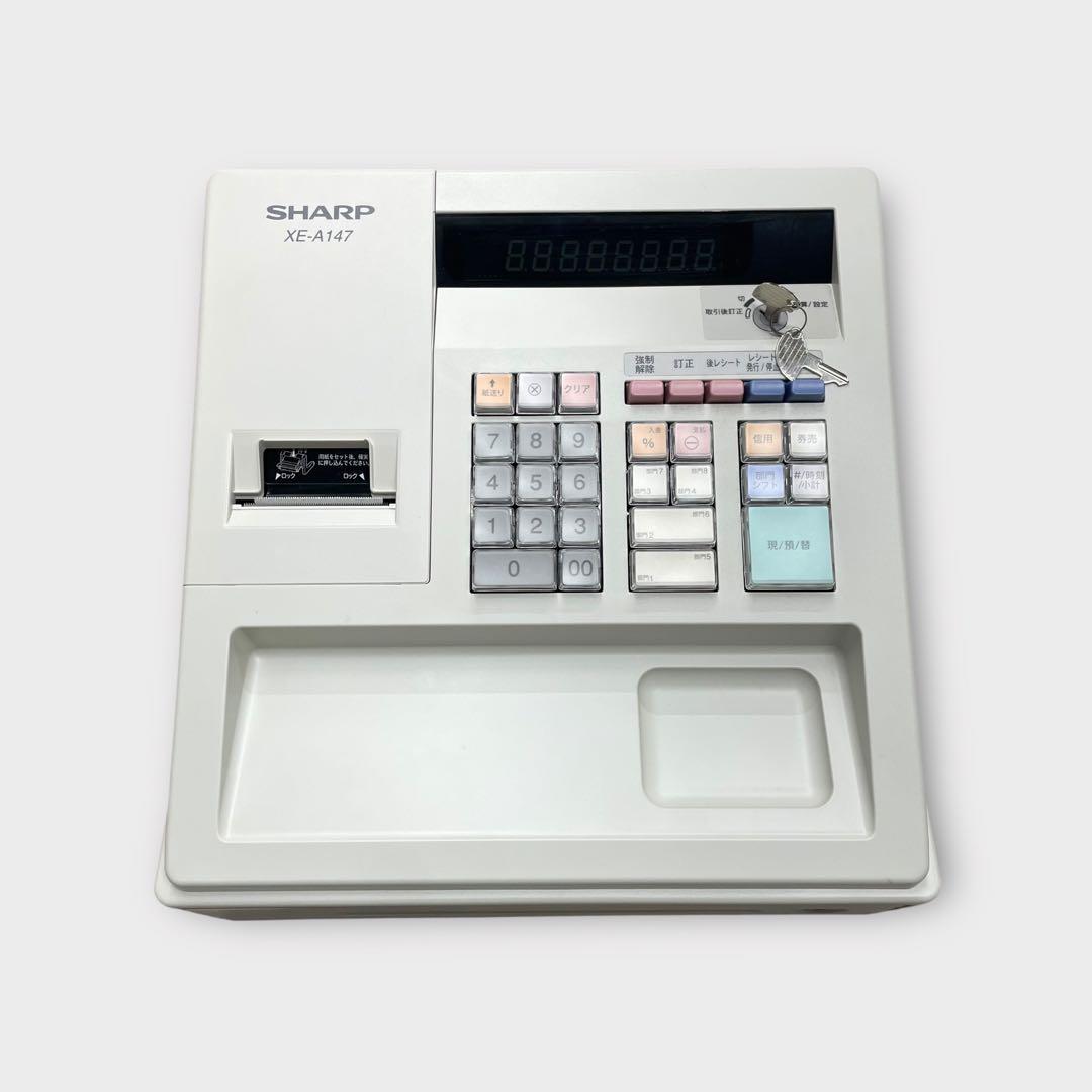 SHARP シャープ　電子レジスター　XE–A147–W ACアダプター付き