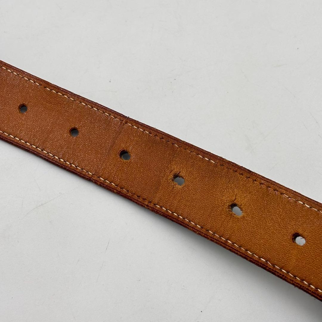 HERMESエルメス リバーシブル レザーベルト ウエス95 ブラック ブラウン