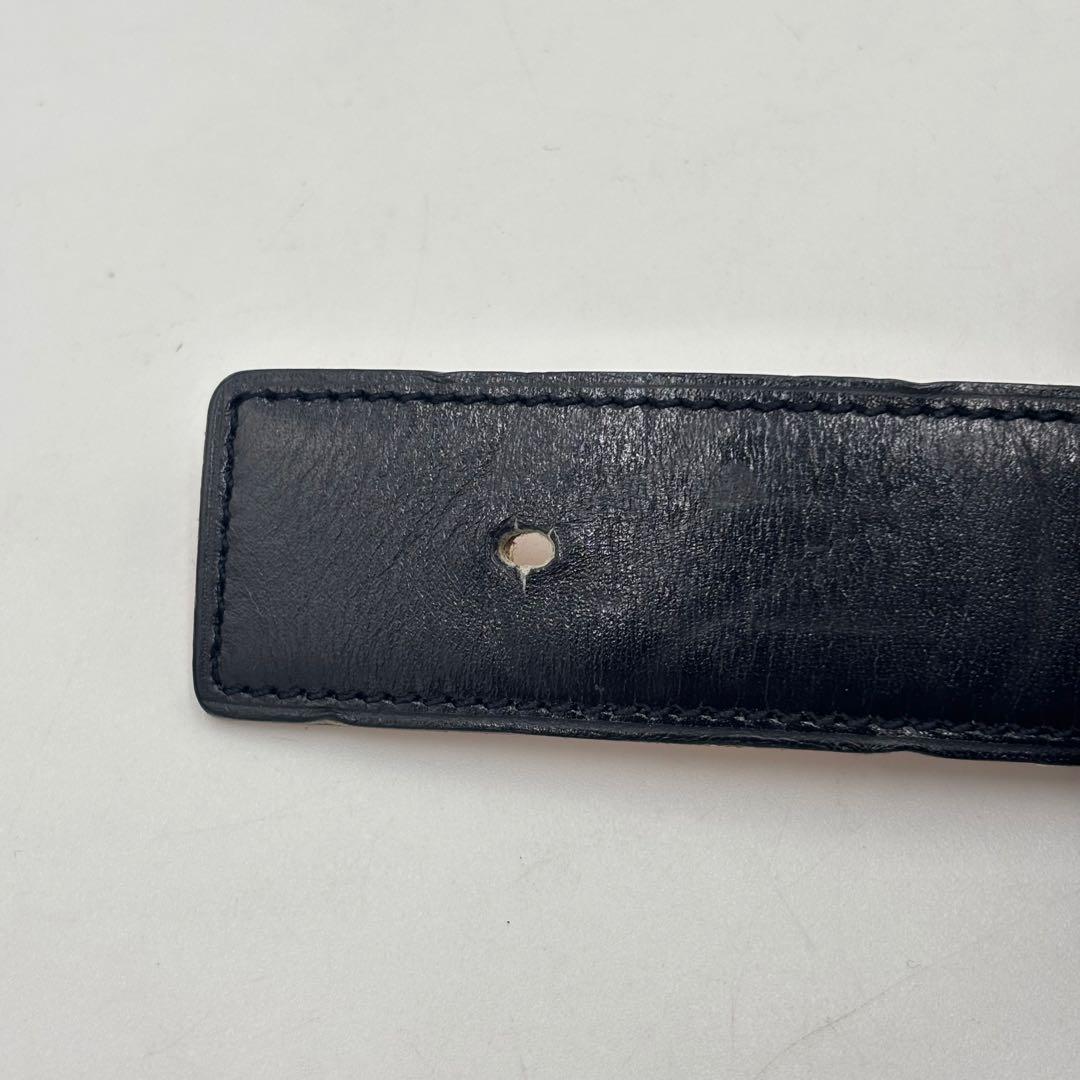 HERMESエルメス リバーシブル レザーベルト ウエス95 ブラック ブラウン