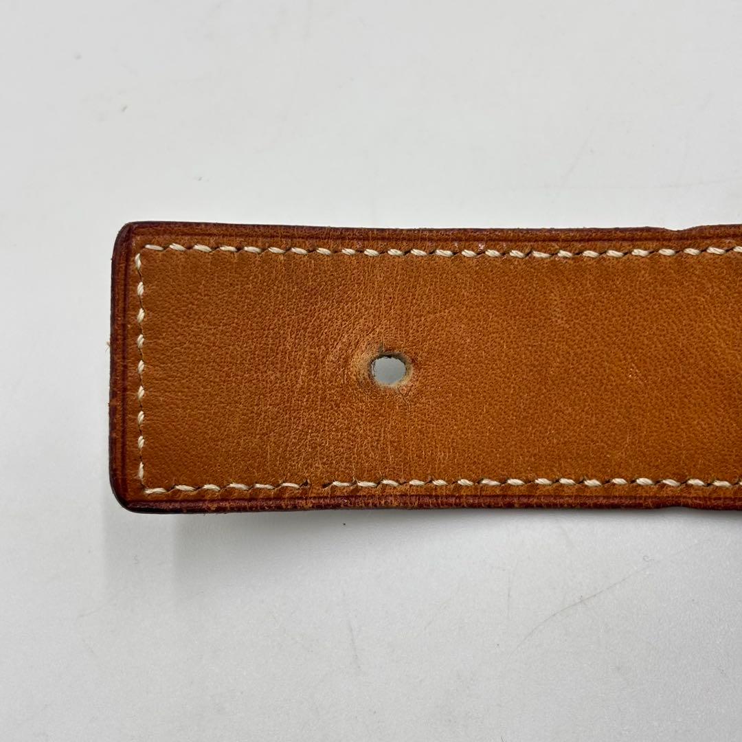 HERMESエルメス リバーシブル レザーベルト ウエス95 ブラック ブラウン