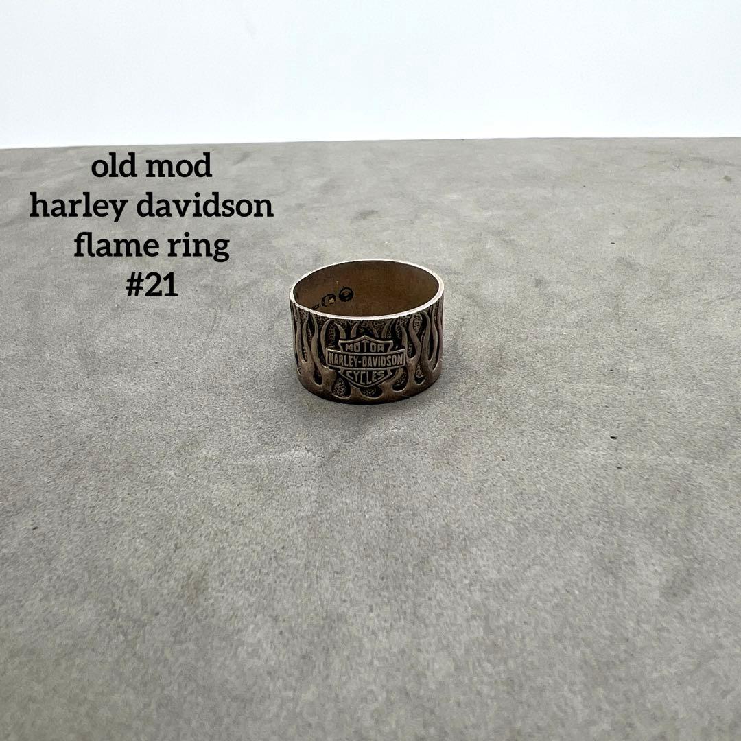 アクセサリー old mod harley davidson flame ring #21