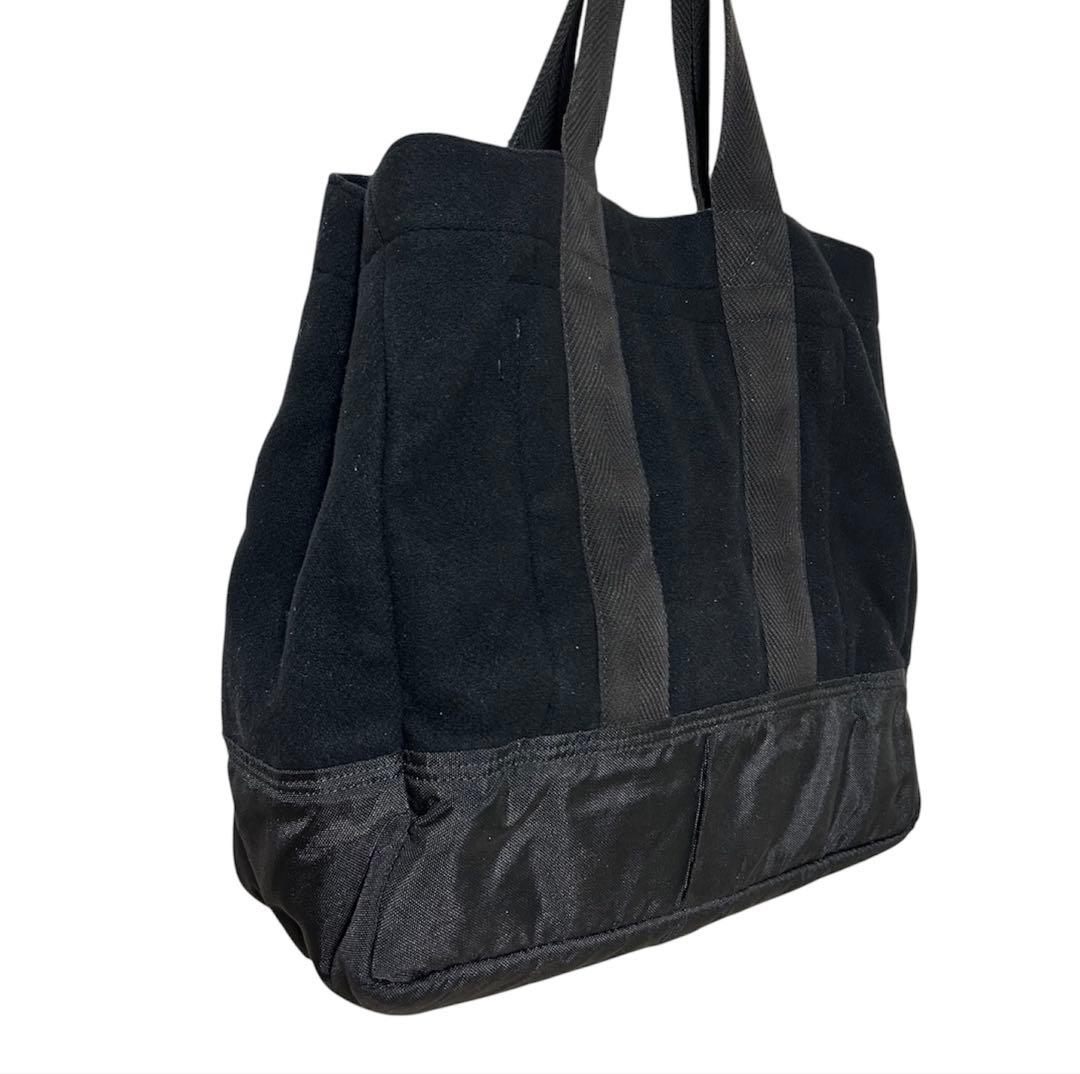 コムデギャルソン オム 日本製 ウール トートバッグ 黒 大容量