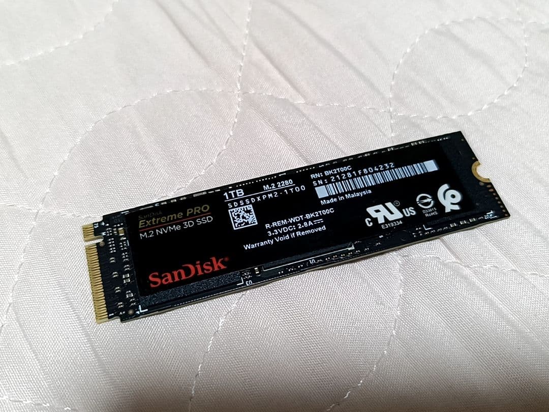 サンディスク エクストリームプロ M.2 SSD1TB DRAMキャッシュ搭載