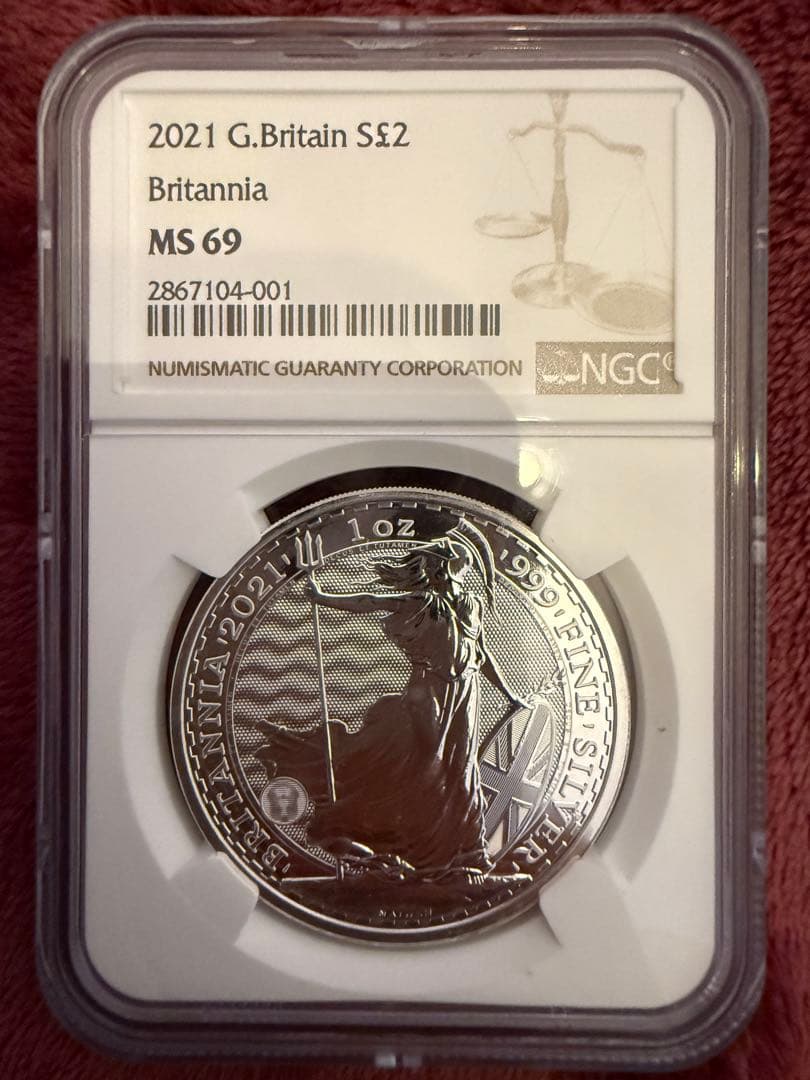 銀貨 G.Britain 2021年 NGC MS69 イギリス ブリタニア