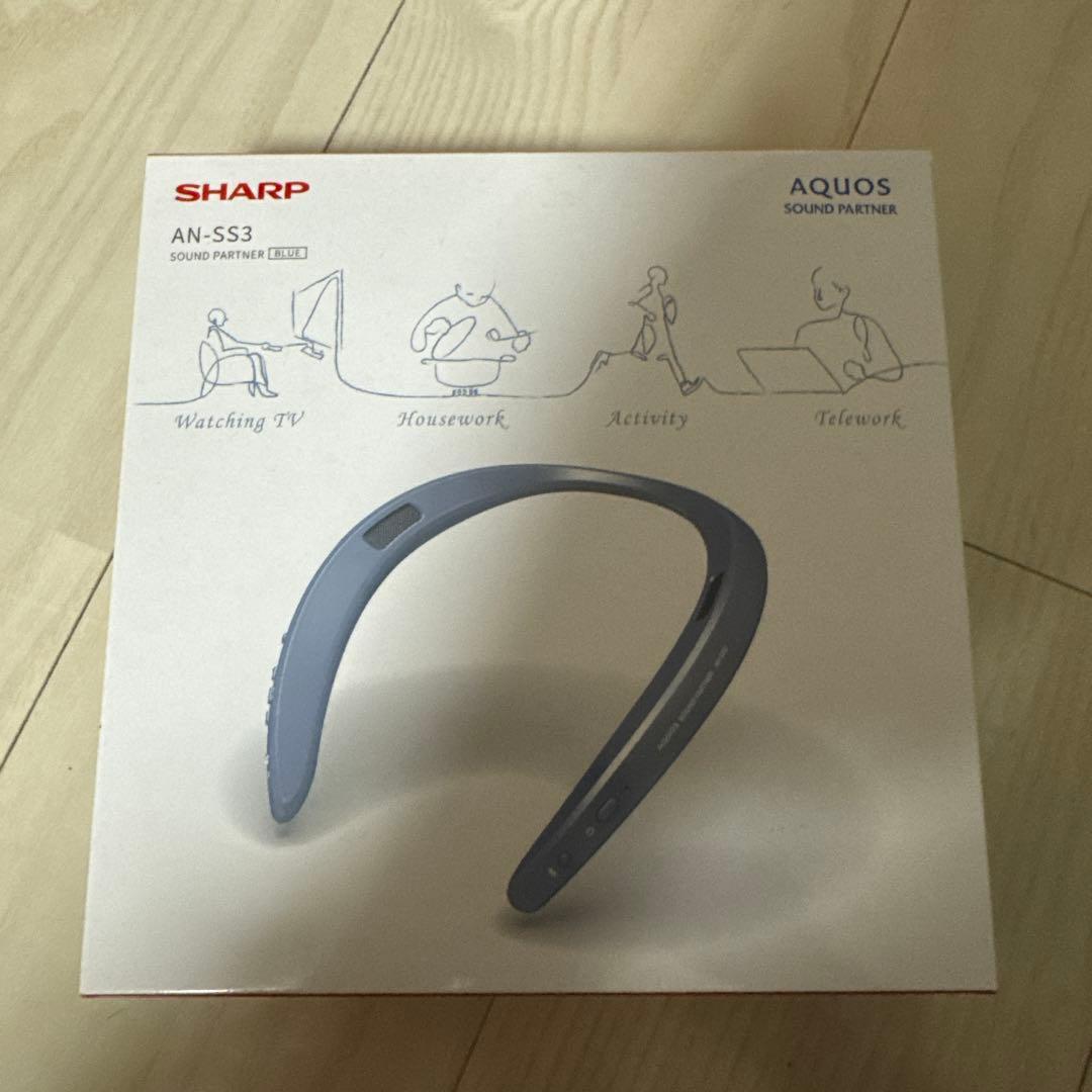 SHARP ネックスピーカー AN-SS3 ブルー