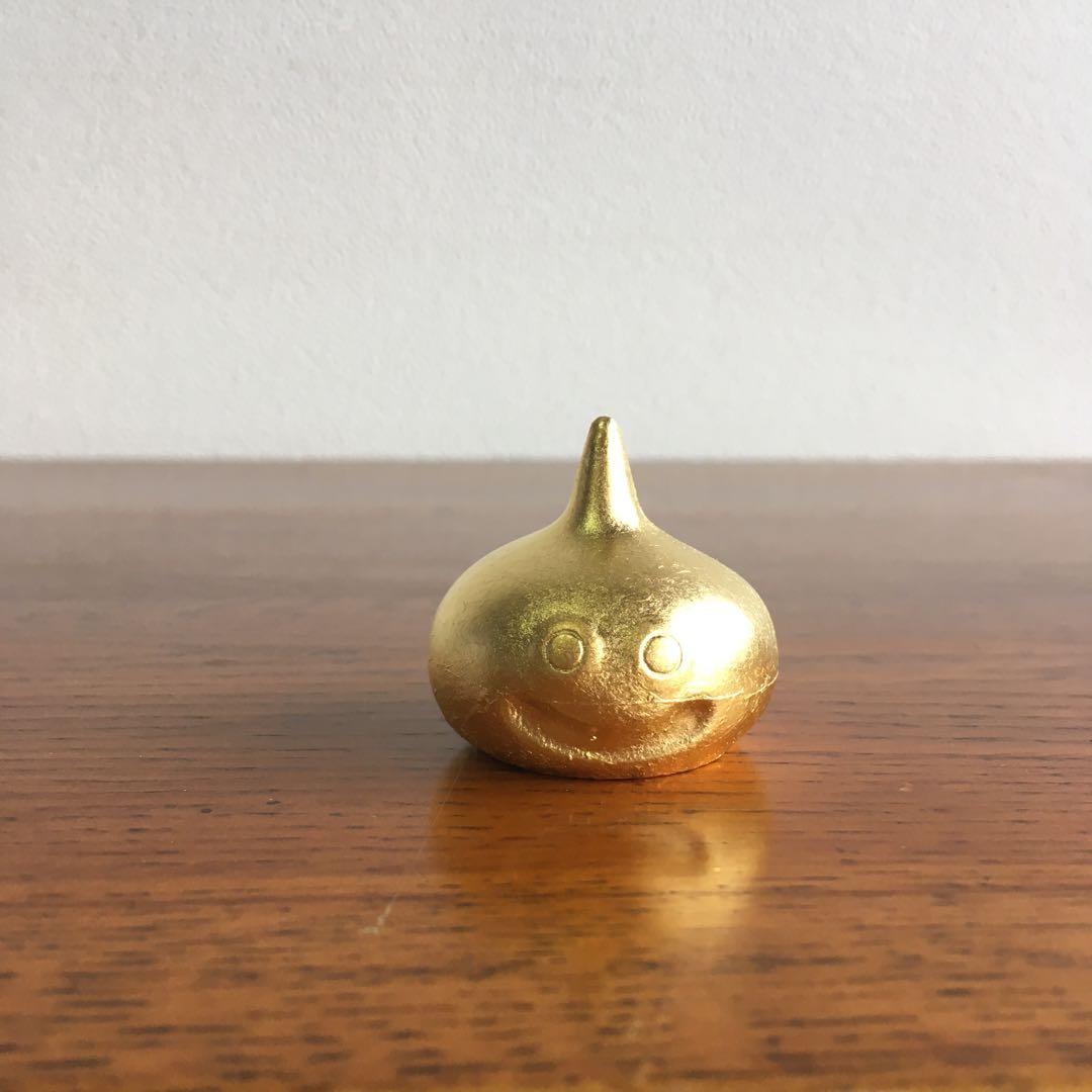 希少！　特製　24金　純金箔貼り仕上げ　メタルスライム　文鎮　エニックス製当時物