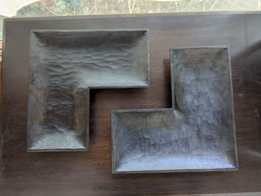 三谷龍二　L字型　木皿　２枚セット