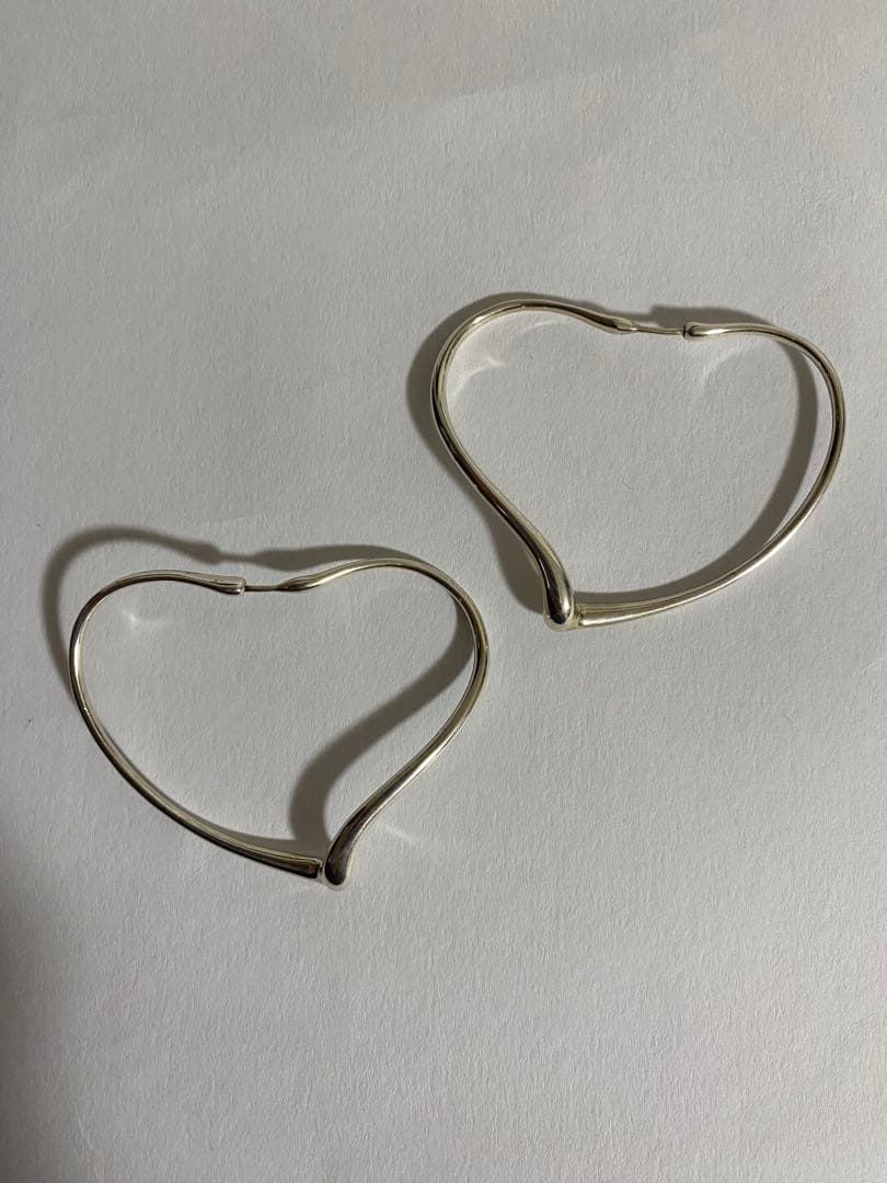 TIFFANY ティファニー オープンハート フープピアス ミディアム