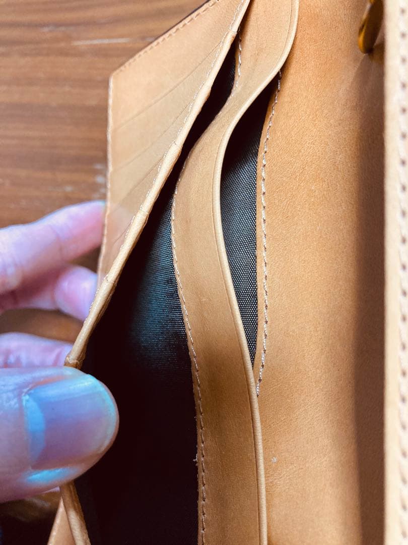 【未使用】ロカド シェルコードバン 長財布 ライトブラウン