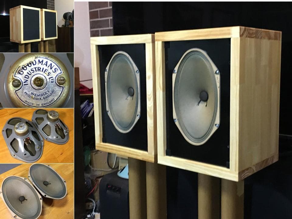 英国 GOODMANS ビンテージ16x26cm大口径アルニコフルレンジシステム