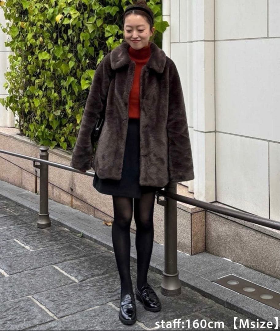 新品未使用【discoat】ファージャケットブラウンMサイズ