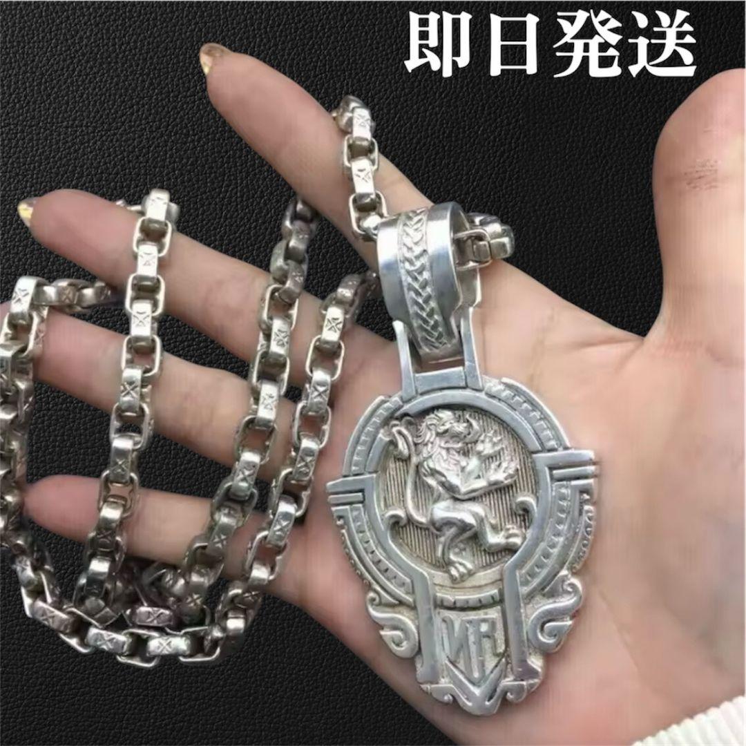 メンズレトロ銀ネックレス メンズネックレス シルバー925刻印 ヴィンテージ